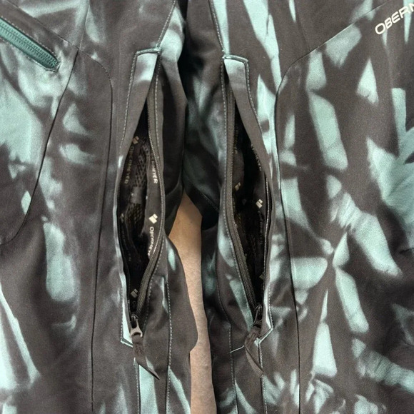 OBERMEYER Snow Pants Teens L 14-16 Parker Fleece Lined Ski Snowboard Black Blue - Picture 6 of 14